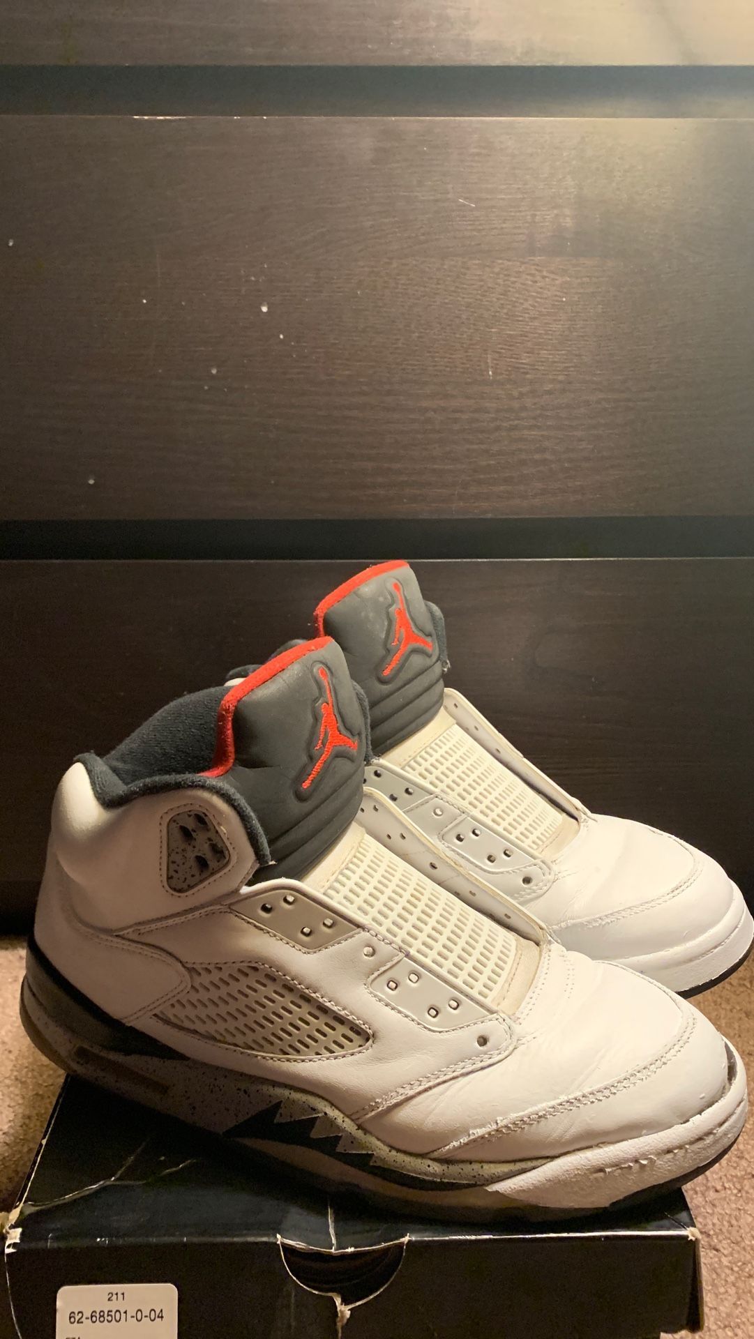 White cement Jordan 5’s