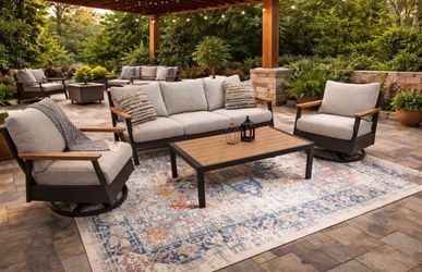 Aluminum Swivel Outdoor Patio Furniture Set *New*