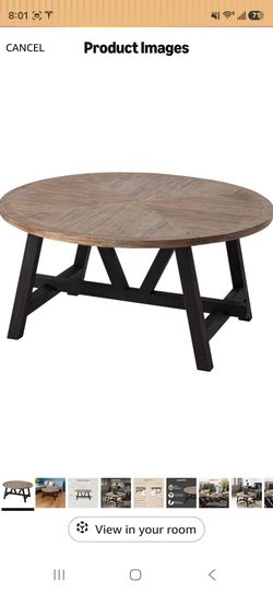 COZAYH Rustic Farmhouse End Table