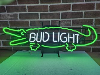 Budlight Alligator Vintage Neon Beer SignREAD AD & SEE ALL PICS
