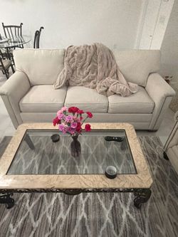 Sleeper Sofa Bed – Modern Beige Couch