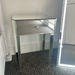 Mirrored Nightstand 