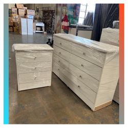 Dresser set / Eight drawers dresser and nightstand