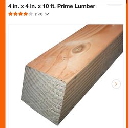 4 X 4 X 10 Lumber 