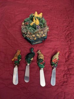 Rustic Vintage 5-piece -birds spreaders