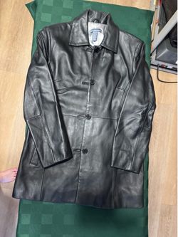 Women’s Hilliard and Hansen, genuine, leather jacket, size medium