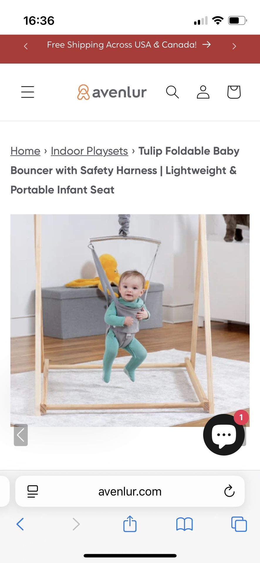 Avenlur Foldable Baby Bouncy