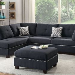 3 PC - SECSIONAL SOFA BLACK NEW IN BOX ☎️ 1714586,2564
