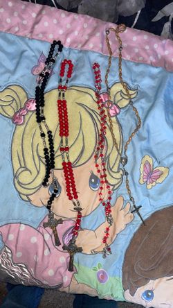 Rosaries one has holy dirt from church from Jerusalem