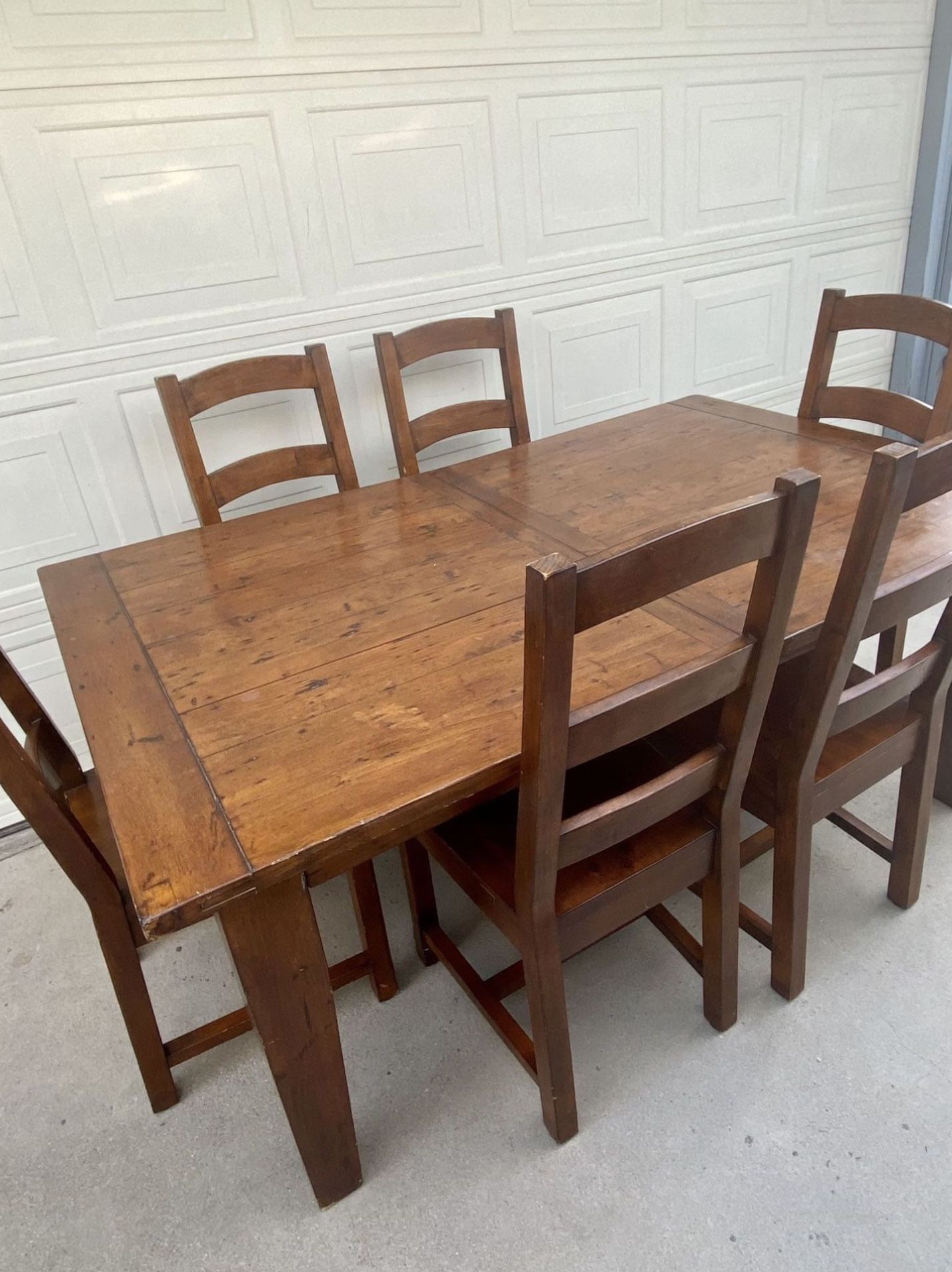 Nice Solid Wood Dining Room Table, Set With Six Chairs for Sale in ...
