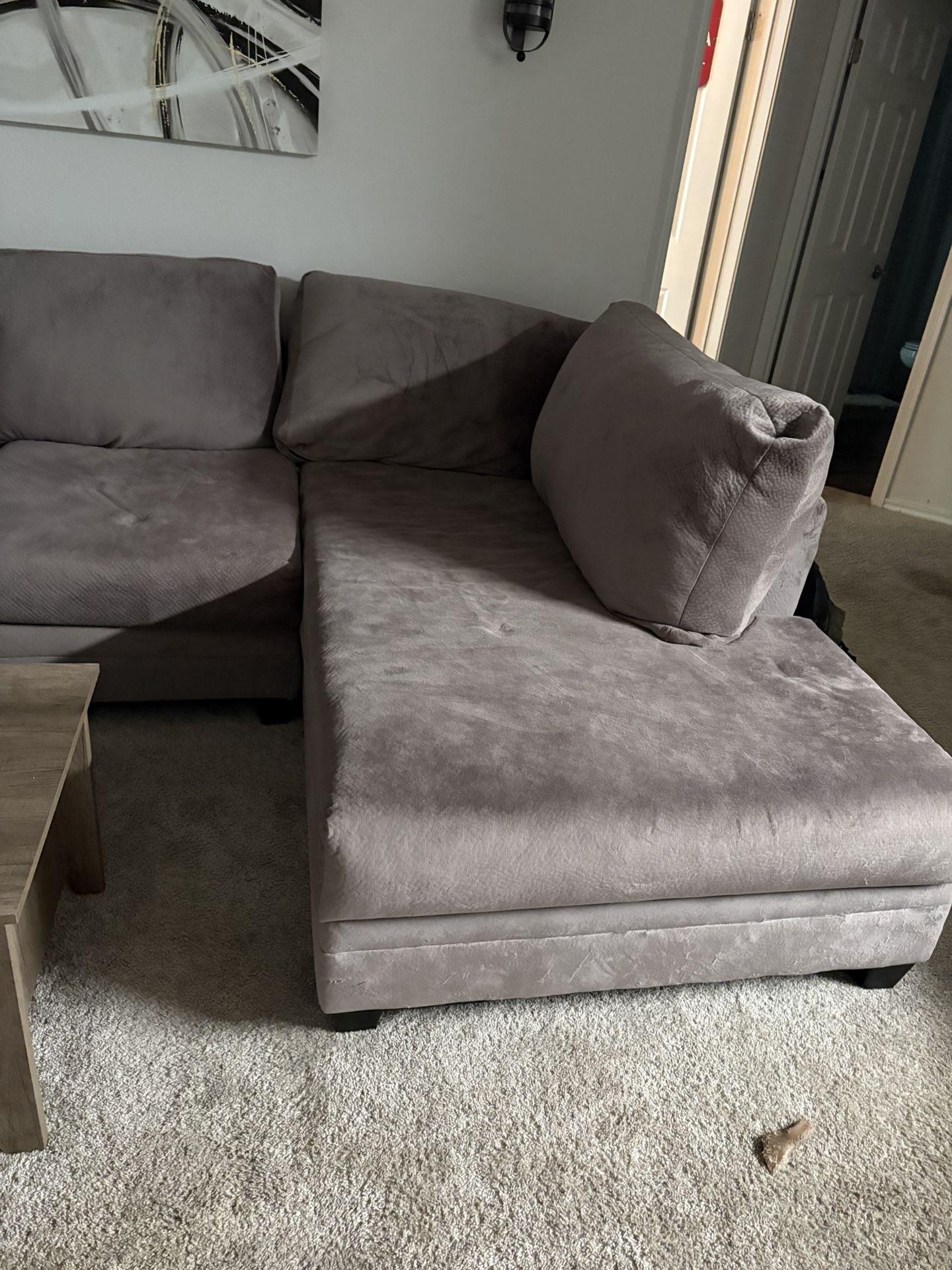 Medium Gray Sectional Couch