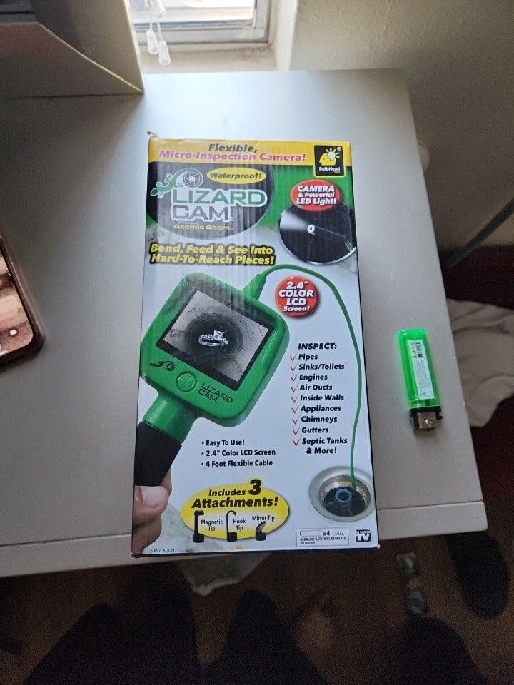 Lizard Cam Hand-Held Wireless Borescope by BulbHead Wireless Micro Inspection...