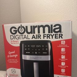 Gourmia Digital 3qt Air Fryer with Guided Cooking Prompts Black/Stainless Steel MoveOutSale