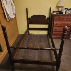 Vintage Wood Bed Frame