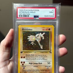 1st Edition Hitmonlee Holo PSA 9
