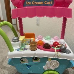 Pretend Ice cream push cart toy