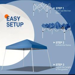 10x10 (8x8 Top) Ez Pop-Up Tent, Sun Protection And Waterproof, Quick Opening & Portable, Multi-purpose For Camping/ Garden/ Sports / buisness and more