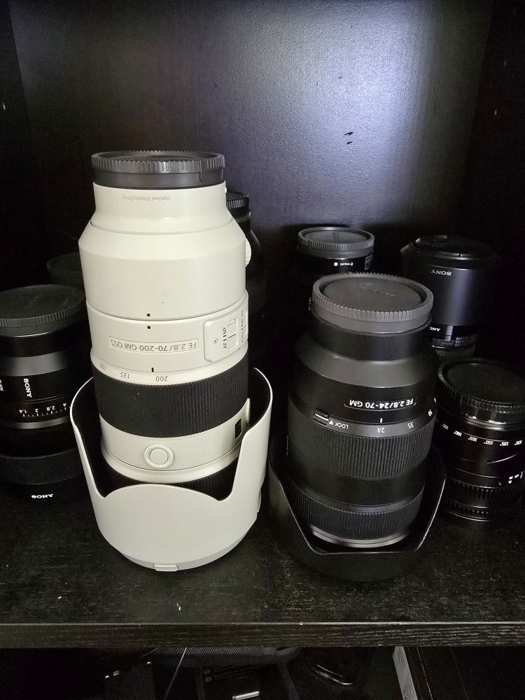 Sony Zoom Lenses 70-200 24-70 F2.8 Mark 1 G-Master