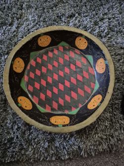 VINTAGE PAPER MACHE HALLOWEEN CANDY BOWL VERY OLD VINTAGE