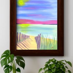 Sunset Beach - Acrylic Paint 