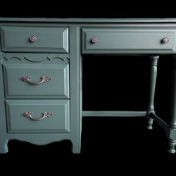 Vintage Broyhill Modern Green Desk