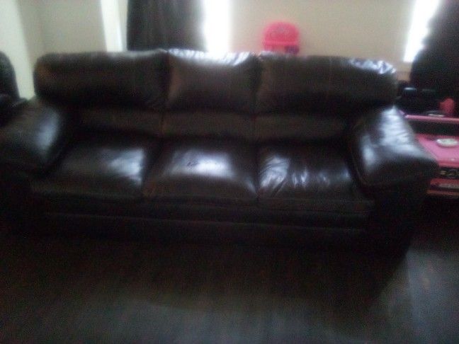 Black Leather Couches Loveseat &Sofa