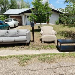 FREE Furniture (Couch, Coffee Table, Chair)