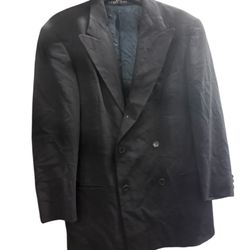 Hugo Boss Blazer Mens 40 R Black Wool Ventless Made In Germany