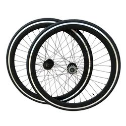 Durock 45MM Wheelset Matte Black w/ machine surface 