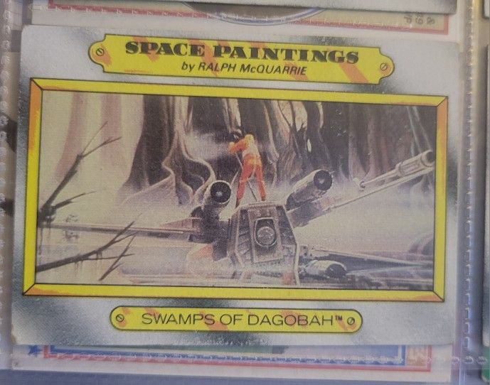 1980 Topps Star Wars Empire Strikes Back #123 Space Paintings By Ralph McQuarrie Swamps Of Dagobah Card