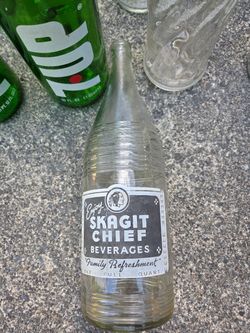 Vintage Skagit Chief Beverages Glass Bottle