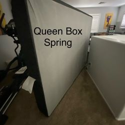 New …QUEEN BOX SPRING …Gray Front, black back