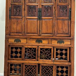 Chinese Brown Open Panel single cabinet