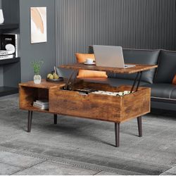 Modern Wood Lift Top Coffee Table - New In Box 