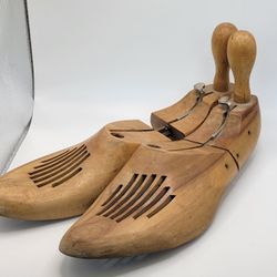 Vintage Pair Wooden Shoe Shaper Stretcher Form Adjustable Marked 164