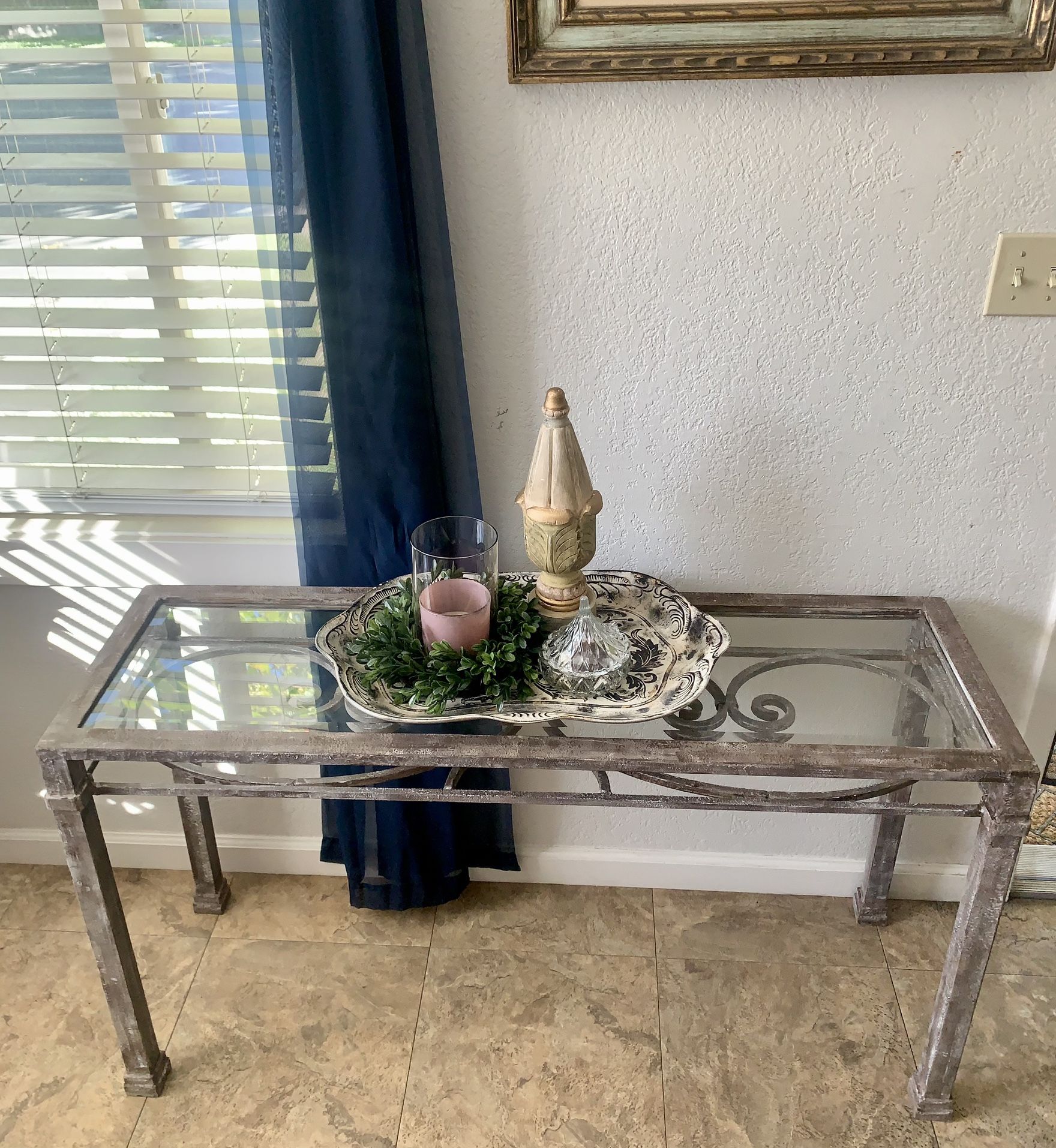Glass Top Console Table In Tracy