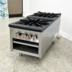 NSF 18ins double hole stock pot range HS-1D