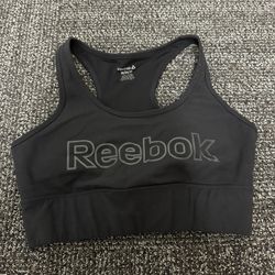 Reebok Womens M Black Sports Bra Moisture Management Medium Support