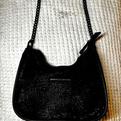 Aldo Shiny Rhinestone Black Shoulder Bag 
