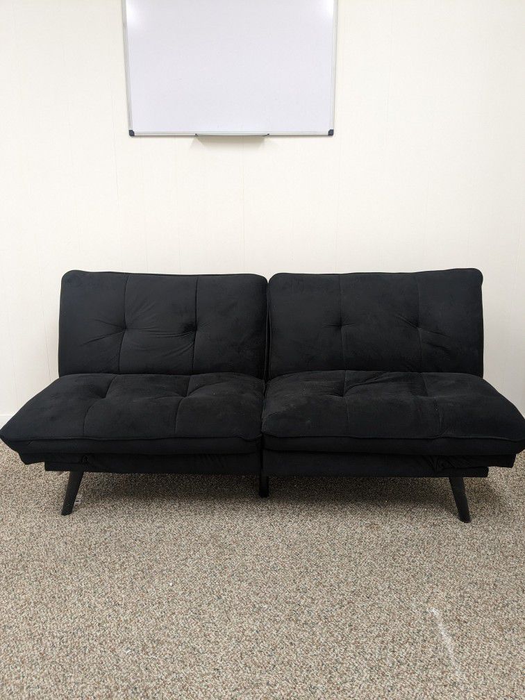 Black Microfiber Couch Barely Used