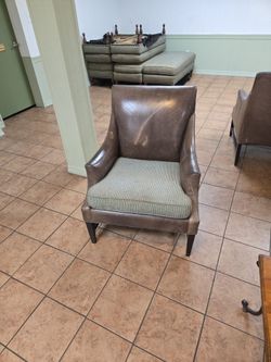 leather armchairs
