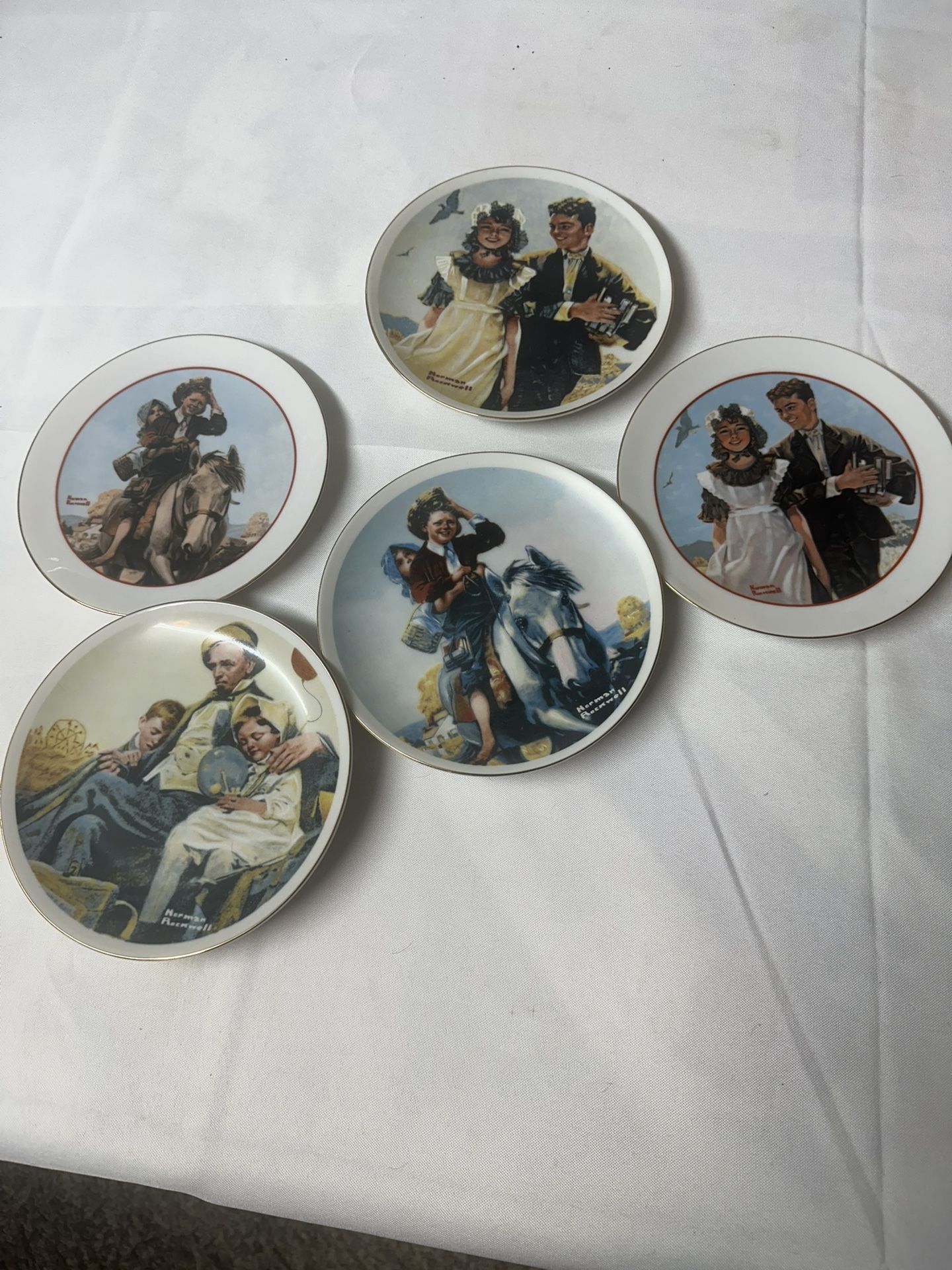 Vintage Norman Rockwell plates
