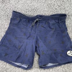 Vans Men’s Deck Siders Elastic Waistband Boardshorts Size Large Blue Stars