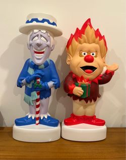 32" Heat and Snow Miser LED Lighted Blow Mold Outdoor Christmas Decor Gemmy **Brand New**