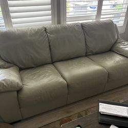 All leather sofa loveseat and chair