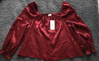 Women's Sateen Blouse Size XL New