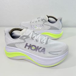 HOKA Skyward X 2 Women's Size 8.5 Running Shoes White/Neon Sneakers NWOB