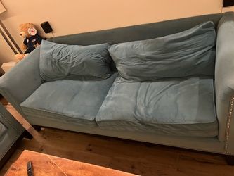 Elegant 3-Pcs of Blue Sectional Sofa