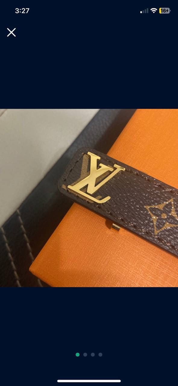 LV Slim Bracelet Brown