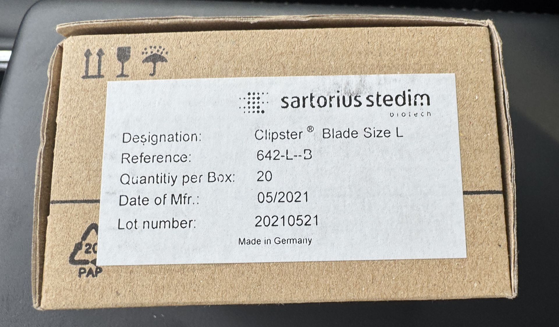 (20/Pk) SARTORIUS STEDIM BIOTECH Clipster Blades Size L 642-L-B